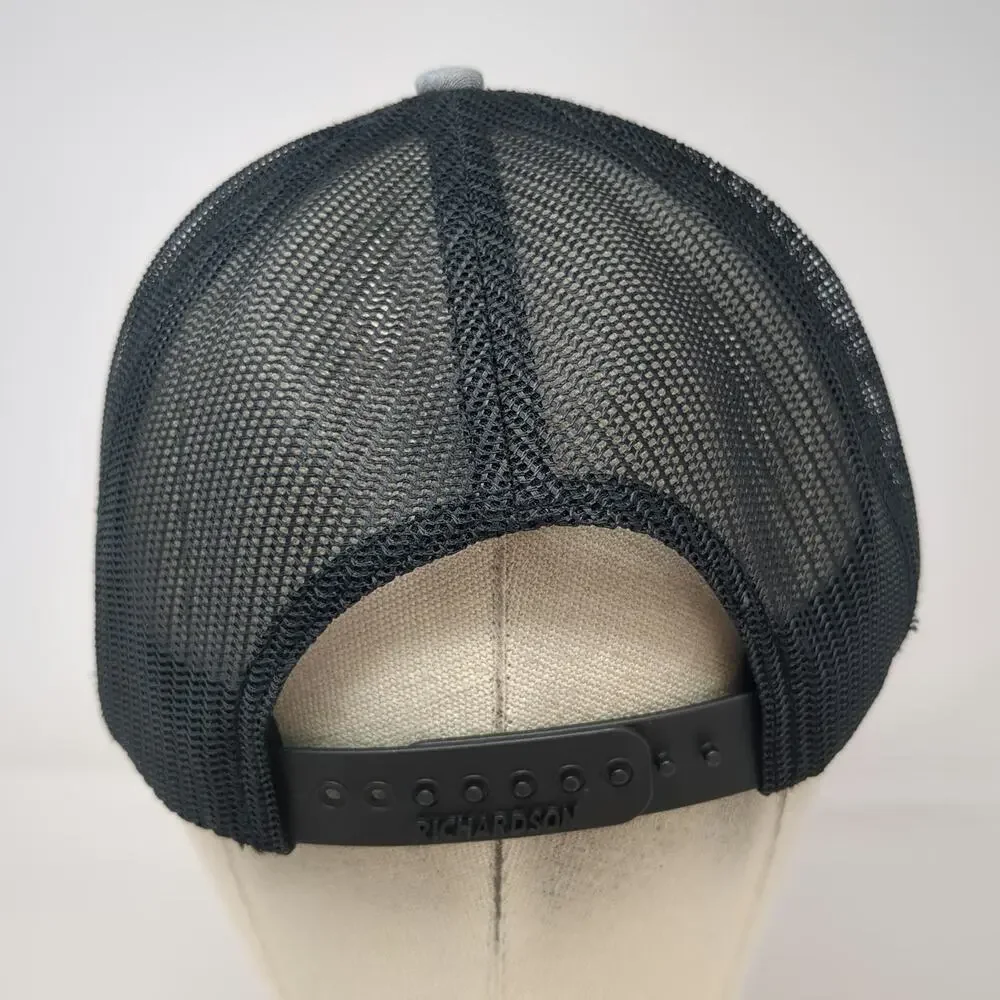 Richardson Trucker Hat Gray One Size I Spy Dry Blue Water Droplet Mesh Snapback